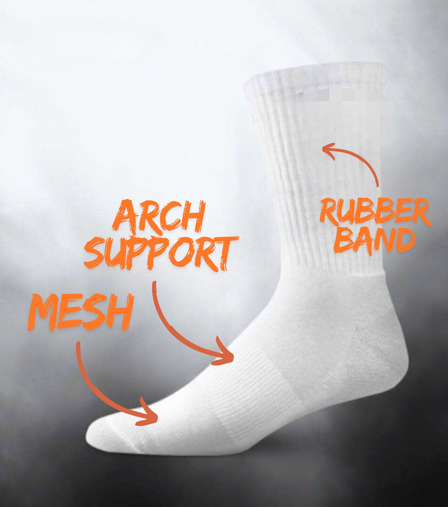 Weiße Sportsocken mit gesticktem Bier Logo