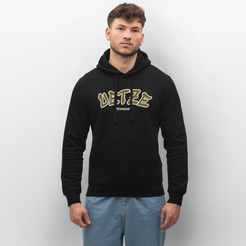 Uetze Hannover Gold Unisex Bio-Hoodie Flex - Schwarz