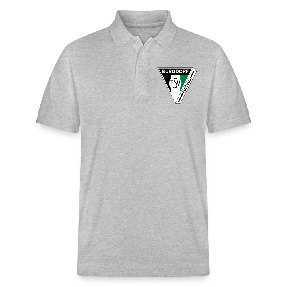 TSV Burgdorf Bio-Poloshirt Logo Flexdruck - Grau meliert