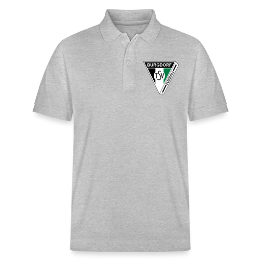 TSV Burgdorf Bio-Poloshirt Logo Flexdruck - Grau meliert