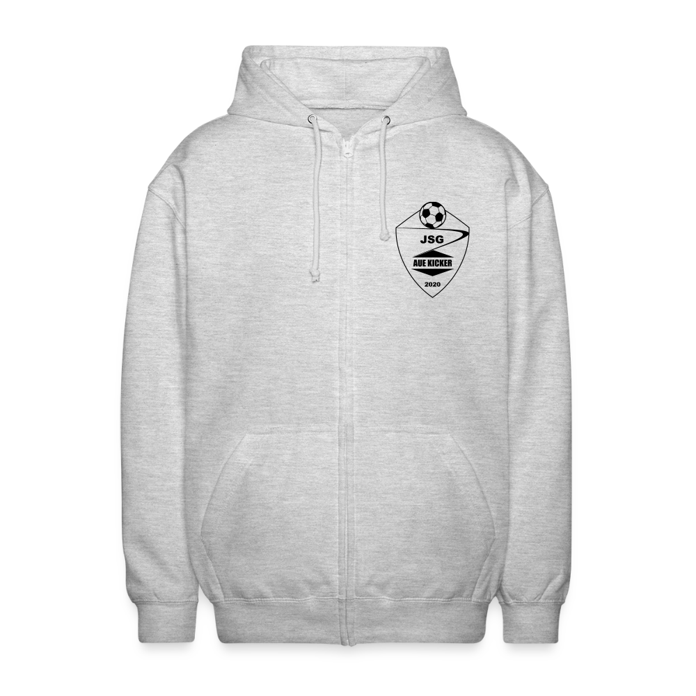 JSG Aue Kicker Unisex Kapuzenjacke - Hellgrau meliert