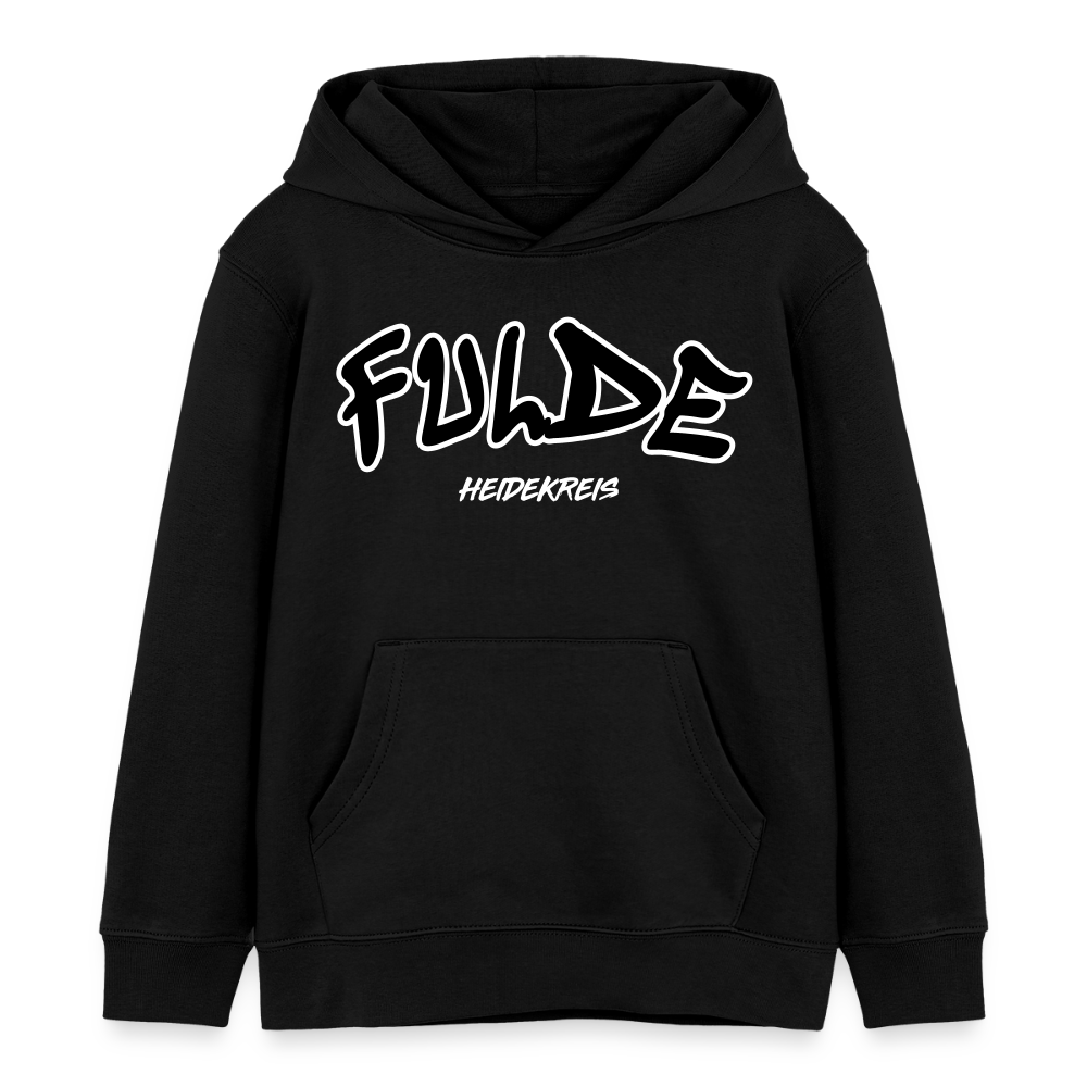 Fulde Heidekreis Kinder Bio-Hoodie - Schwarz