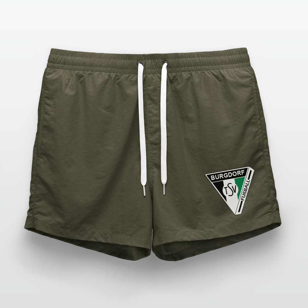 TSV Burgdorf Badeshorts Logo Flexdruck - Olive