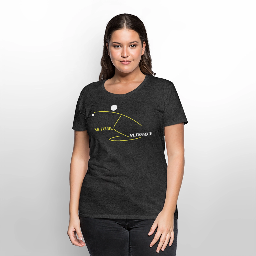 SG Fulde Petanque Frauen Premium T-Shirt flex - Anthrazit meliert