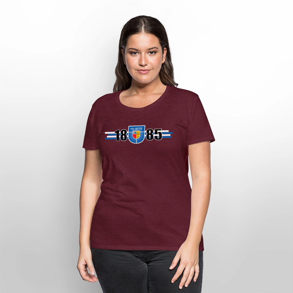 VfL Uetze Frauen Premium T-Shirt 1885 - Burgunderrot