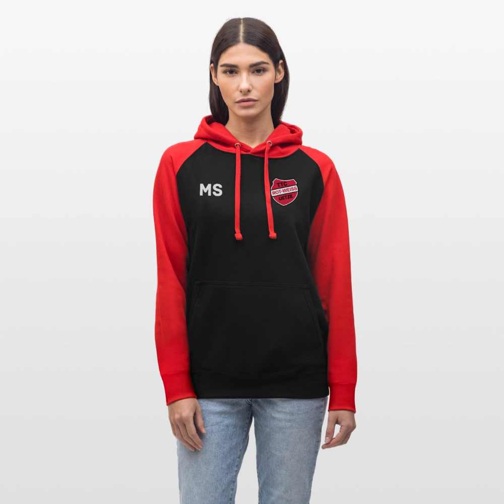 TTC RW Uetze Premium Kontrast Hoodie - Schwarz/Rot