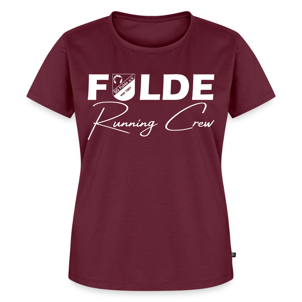Fulde Running Crew 2.0 Frauen T-Shirt flex - Burgunderrot