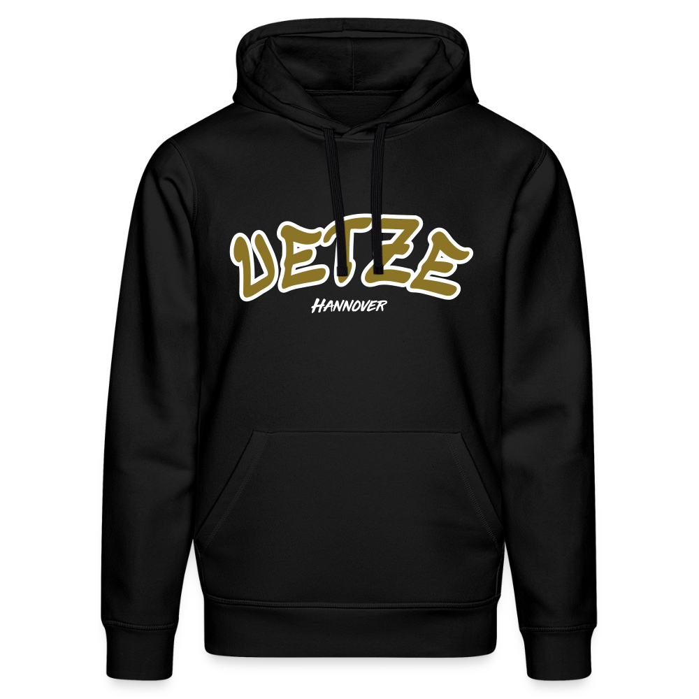 Uetze Hannover Gold Unisex Bio-Hoodie Flex - Schwarz