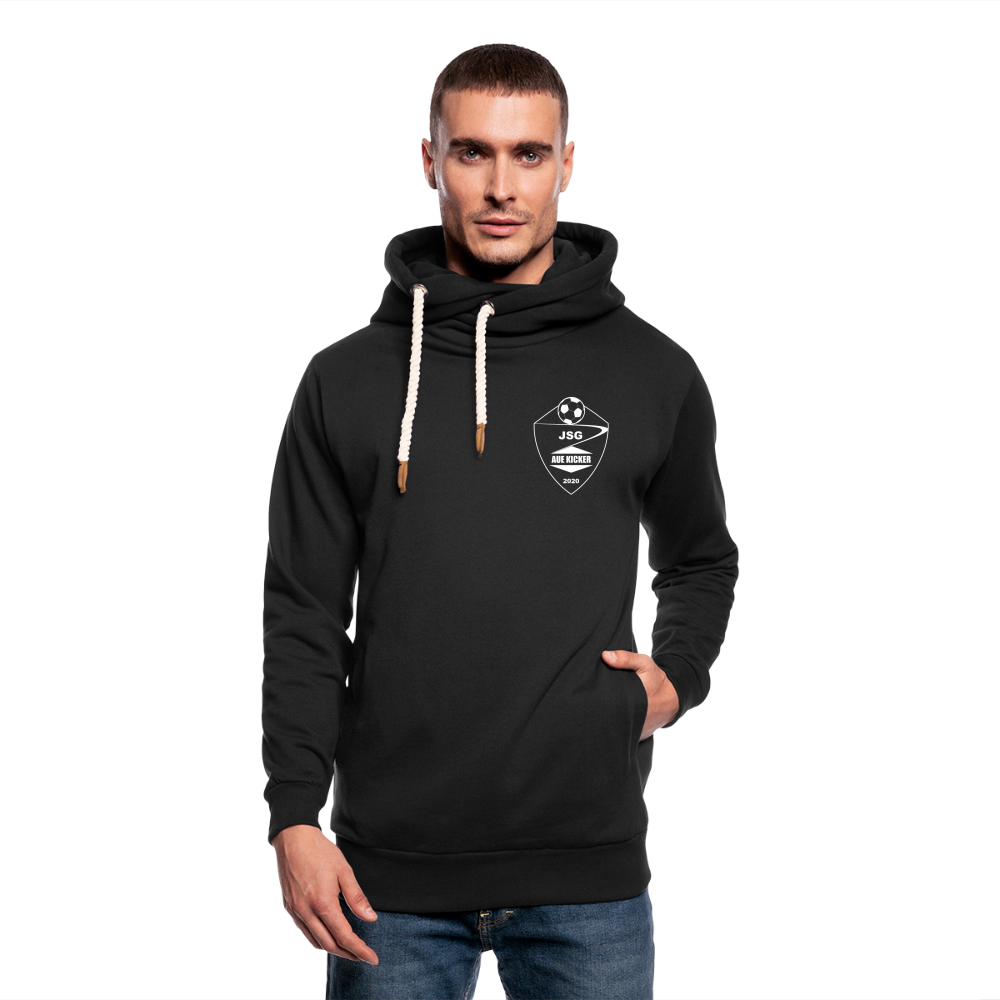 JSG Aue Kicker Unisex Schalkragen Hoodie - Schwarz