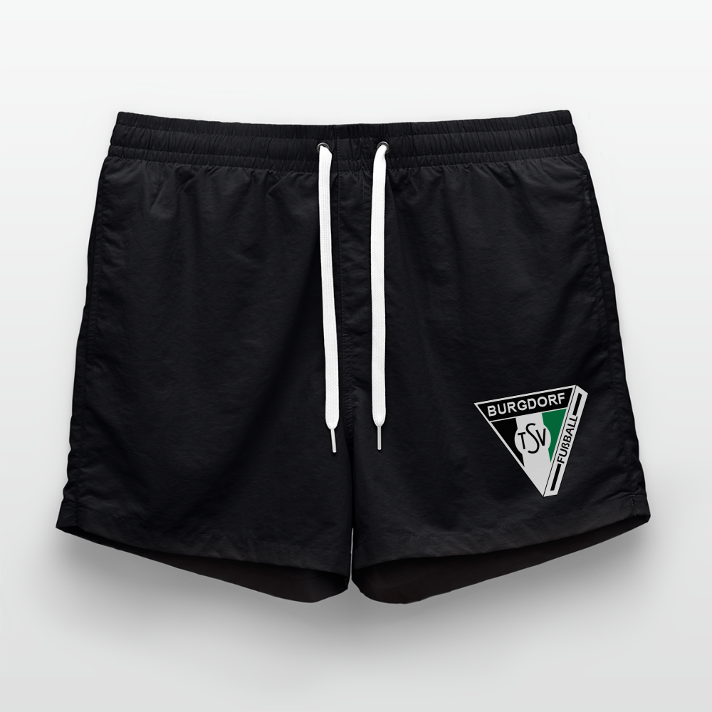 TSV Burgdorf Badeshorts Logo Flexdruck - Schwarz