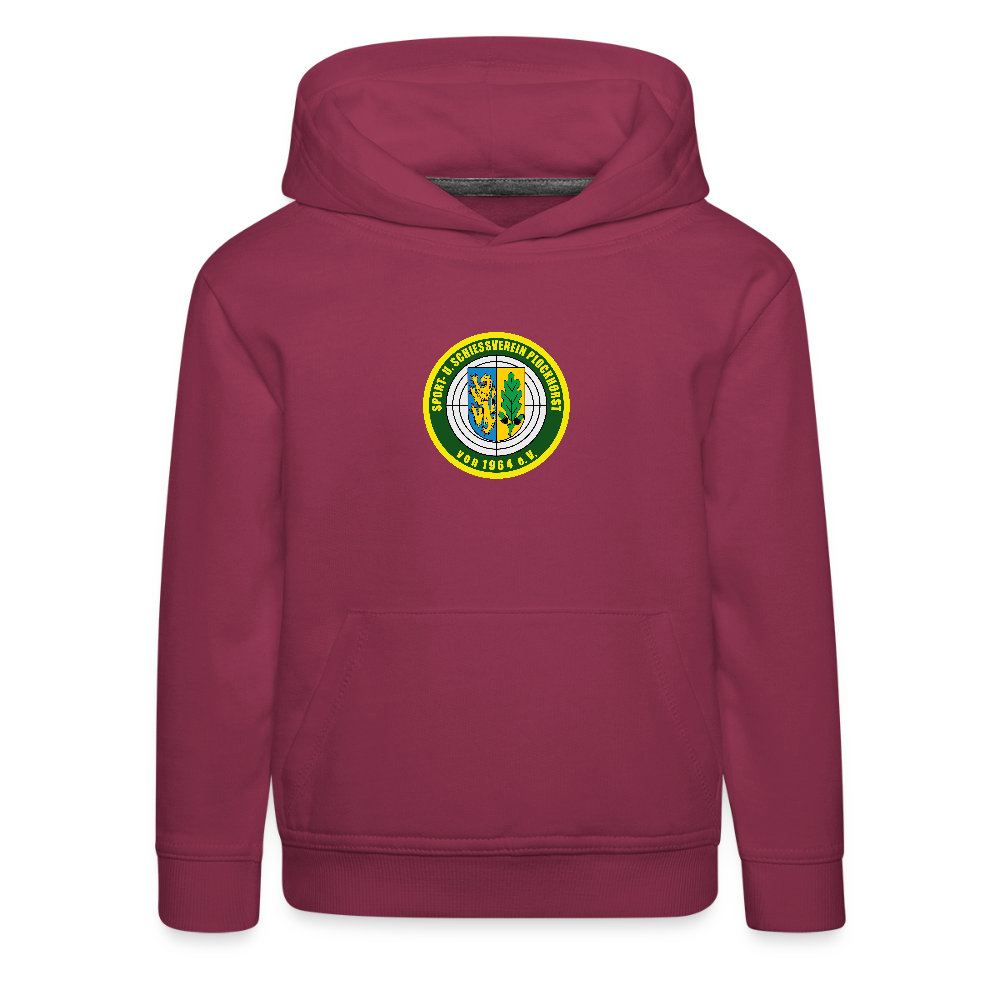 SSV Plockhorst Logo Kinder Premium Hoodie - Bordeaux