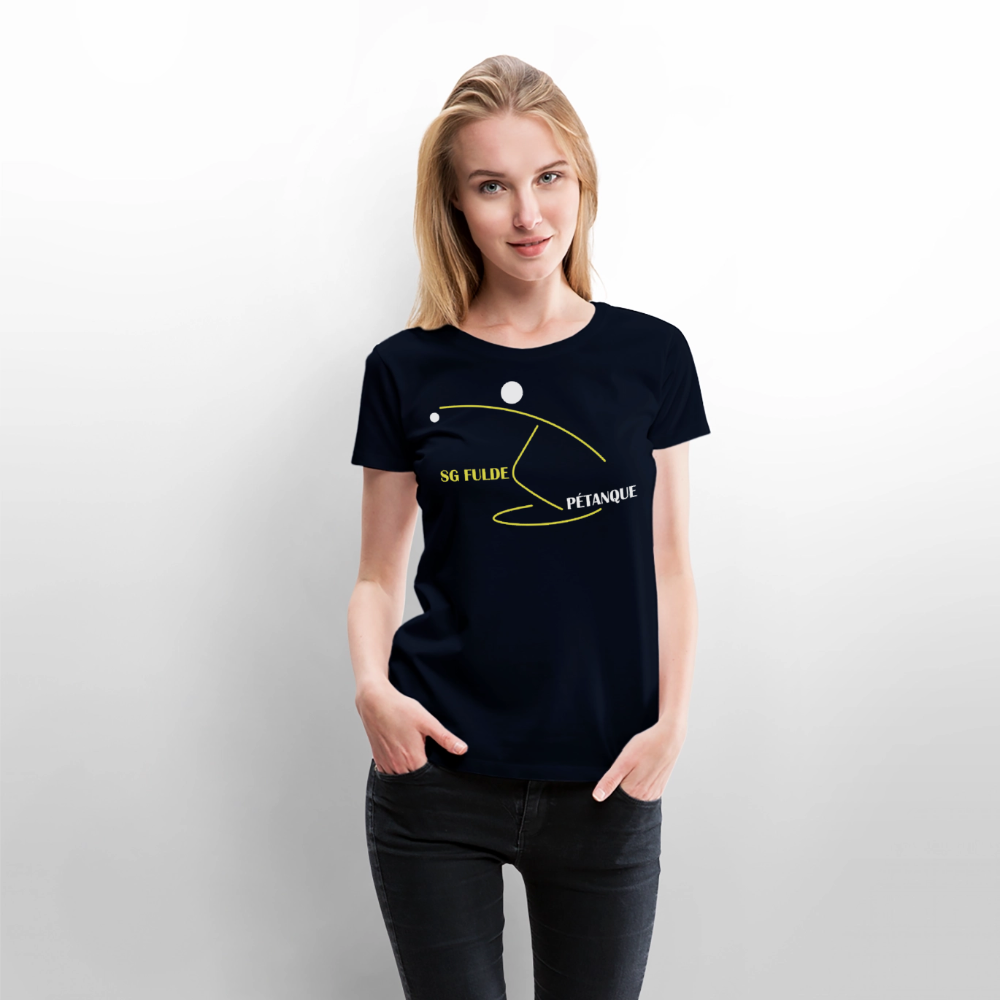 SG Fulde Petanque Frauen Premium T-Shirt flex - Navy