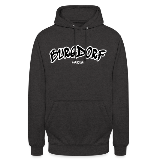 Burgdorf Hannover Unisex Hoodie Flexdruck - Anthrazit