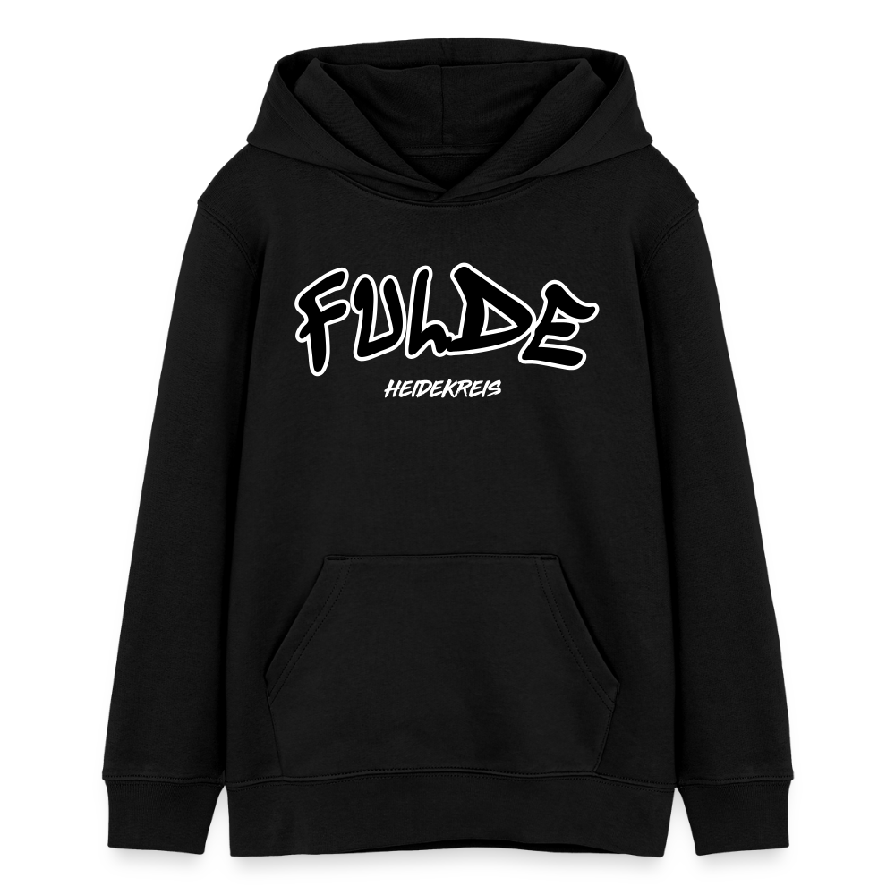 Fulde Heidekreis Teenager Bio-Hoodie - Schwarz