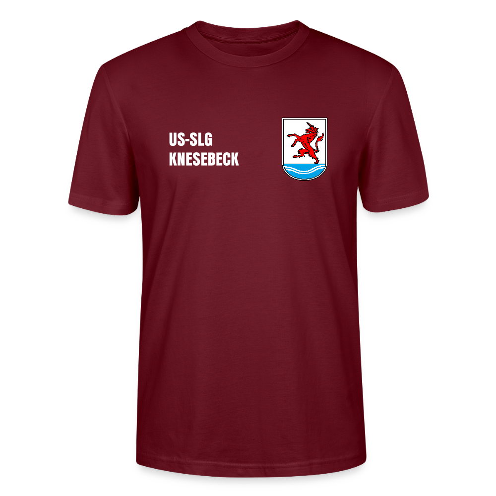 US-SLG Knesebeck Unisex Bio T-Shirt - Burgunderrot