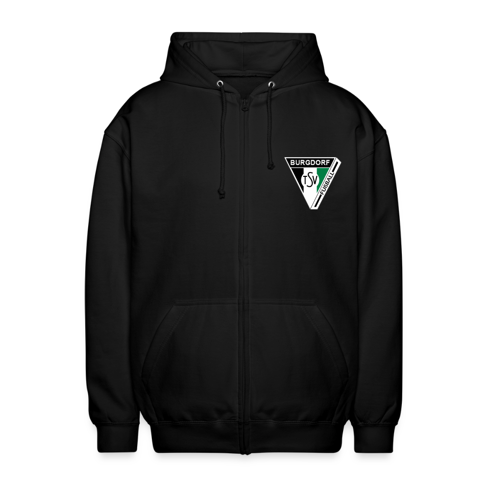 TSV Burgdorf Unisex Kapuzenjacke Logo Flexdruck - Schwarz