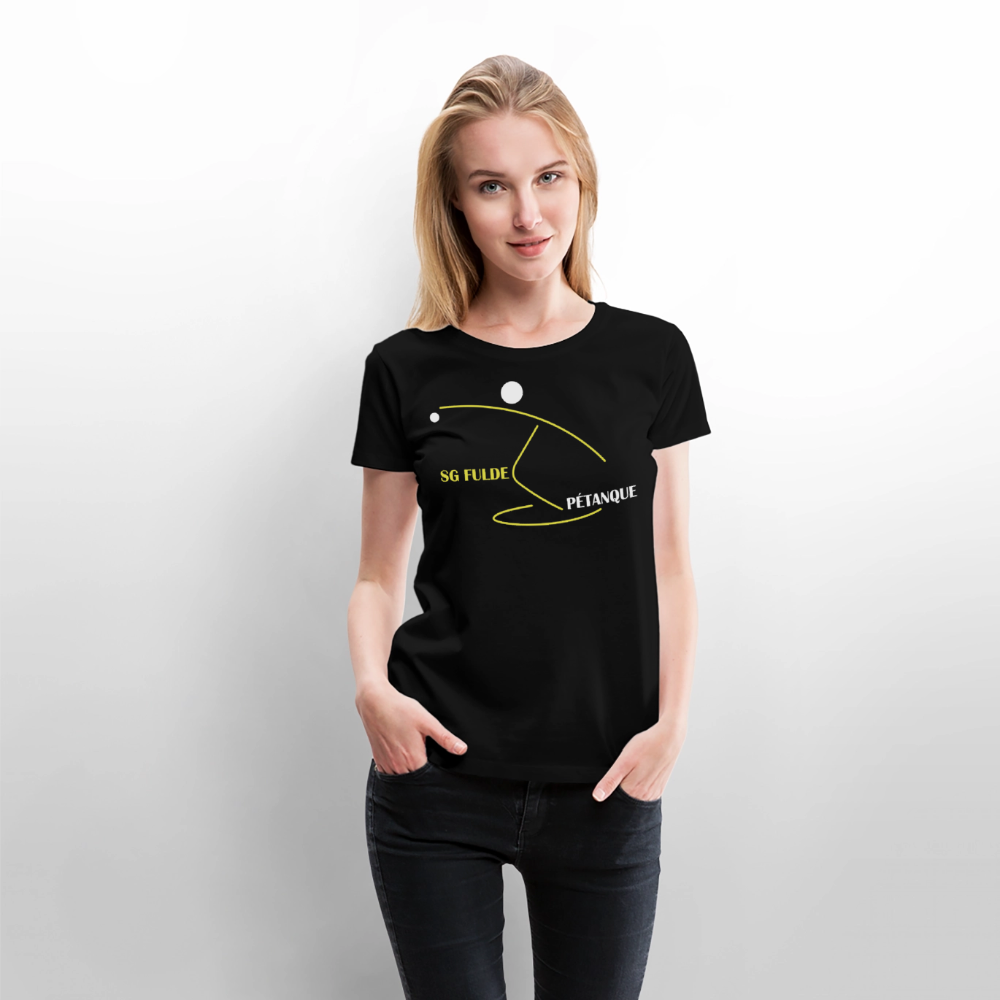 SG Fulde Petanque Frauen Premium T-Shirt flex - Schwarz