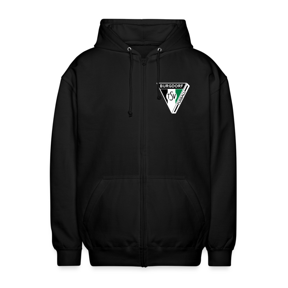 TSV Burgdorf Unisex Kapuzenjacke Logo Flexdruck - Schwarz