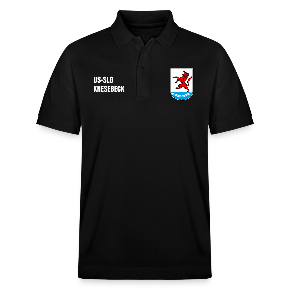 US-SLG Knesebeck Unisex Bio-Poloshirt - Schwarz