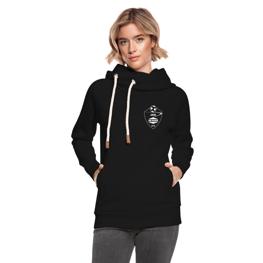 JSG Aue Kicker Unisex Schalkragen Hoodie - Schwarz