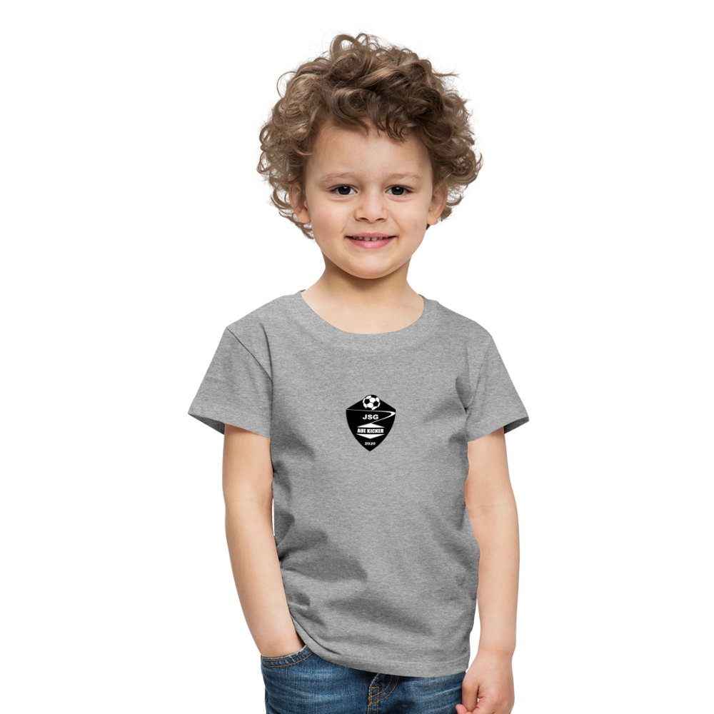 JSG Aue Kicker Kinder Premium T-Shirt weiß - Grau meliert