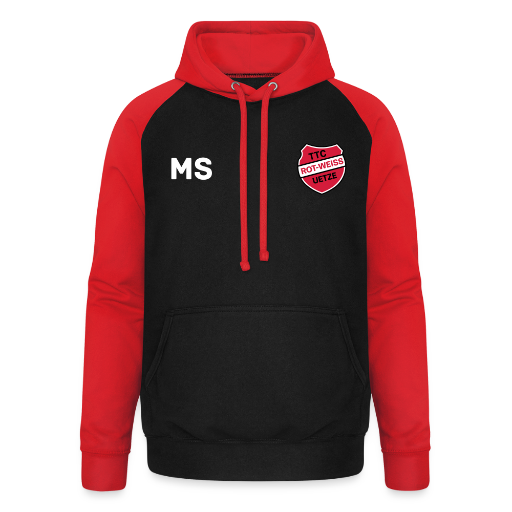 TTC RW Uetze Premium Kontrast Hoodie - Schwarz/Rot