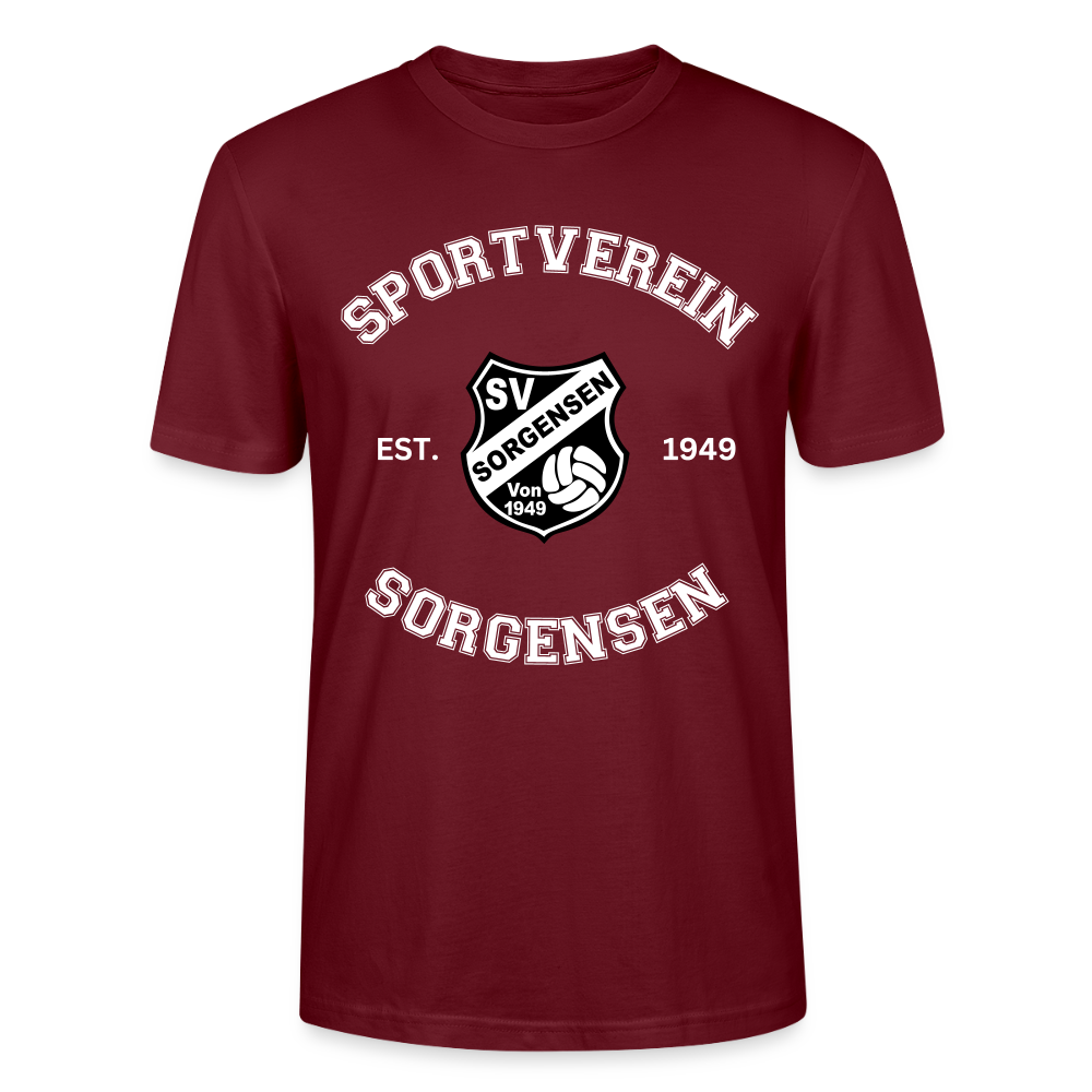 SV Sorgensen unisex Bio-T-Shirt bw flex - Burgunderrot