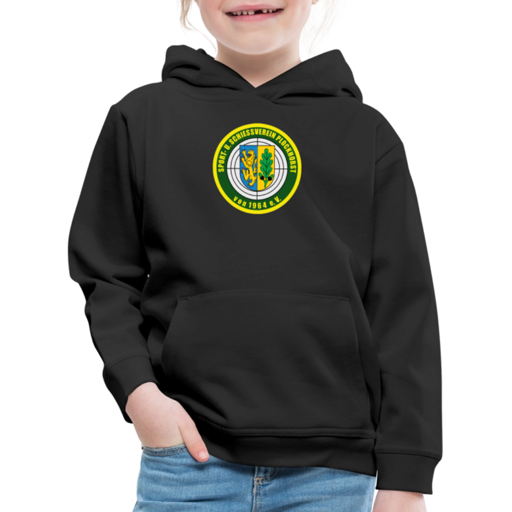SSV Plockhorst Logo Kinder Premium Hoodie - Schwarz