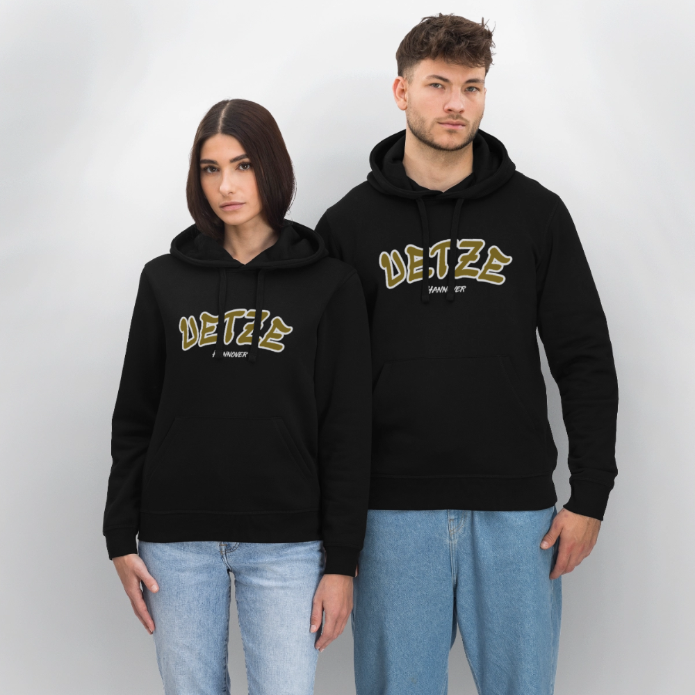 Uetze Hannover Gold Unisex Bio-Hoodie Flex - Schwarz