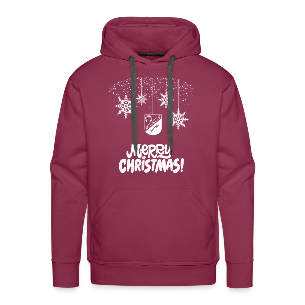 SG Fulde Merry Christmas unisex Premium Hoodie - Bordeaux