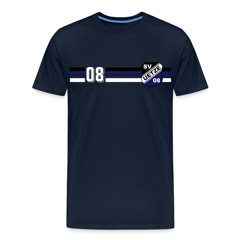 SV Uetze 08 stripes Premium T-Shirt flex - Navy