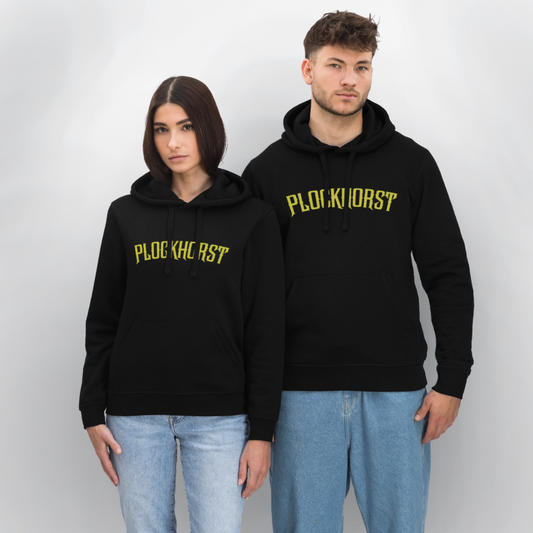 Plockhorst Unisex Bio Hoodie flex - Schwarz