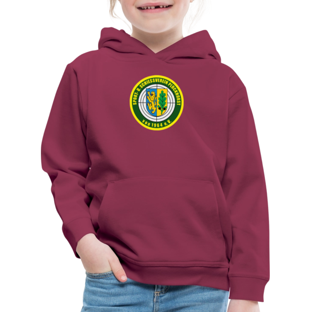 SSV Plockhorst Logo Kinder Premium Hoodie - Bordeaux
