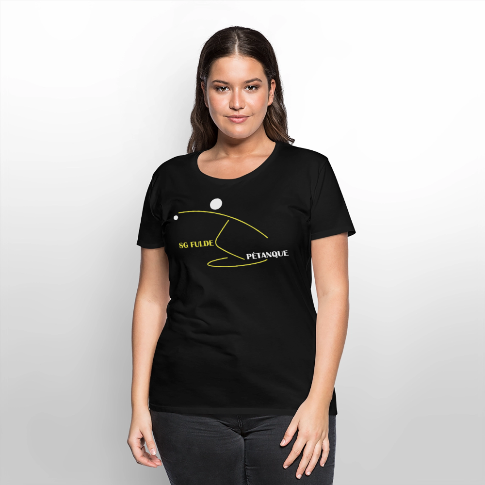 SG Fulde Petanque Frauen Premium T-Shirt flex - Schwarz