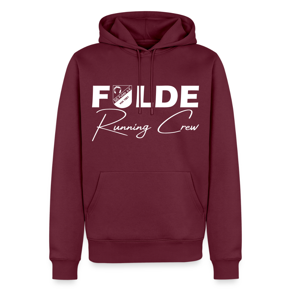 Fulde Running Crew 2.0 unisex Premium Hoodie flex - Burgunderrot