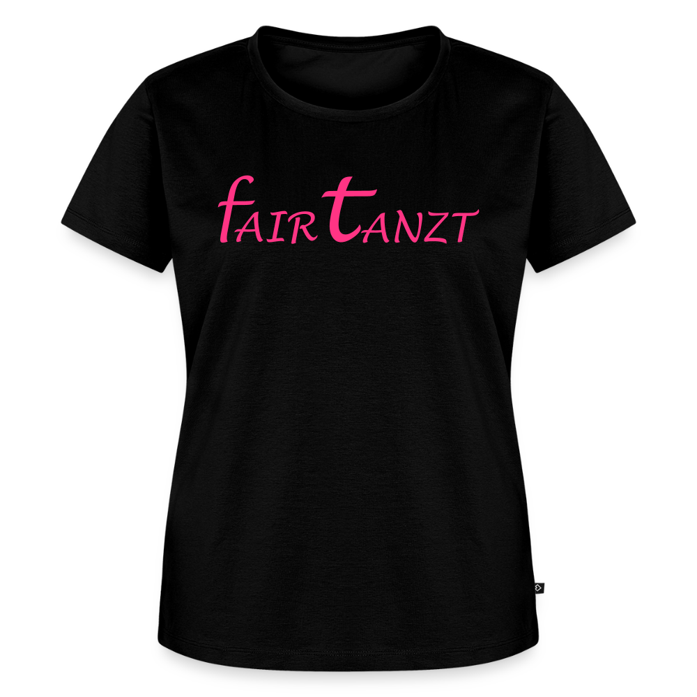 Fair Tanzt Frauen-Shirt mit V-Ausschnitt - Schwarz