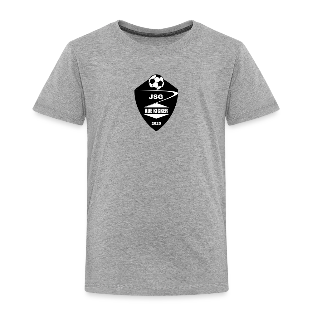 JSG Aue Kicker Kinder Premium T-Shirt weiß - Grau meliert