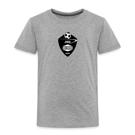 JSG Aue Kicker Kinder Premium T-Shirt weiß - Grau meliert