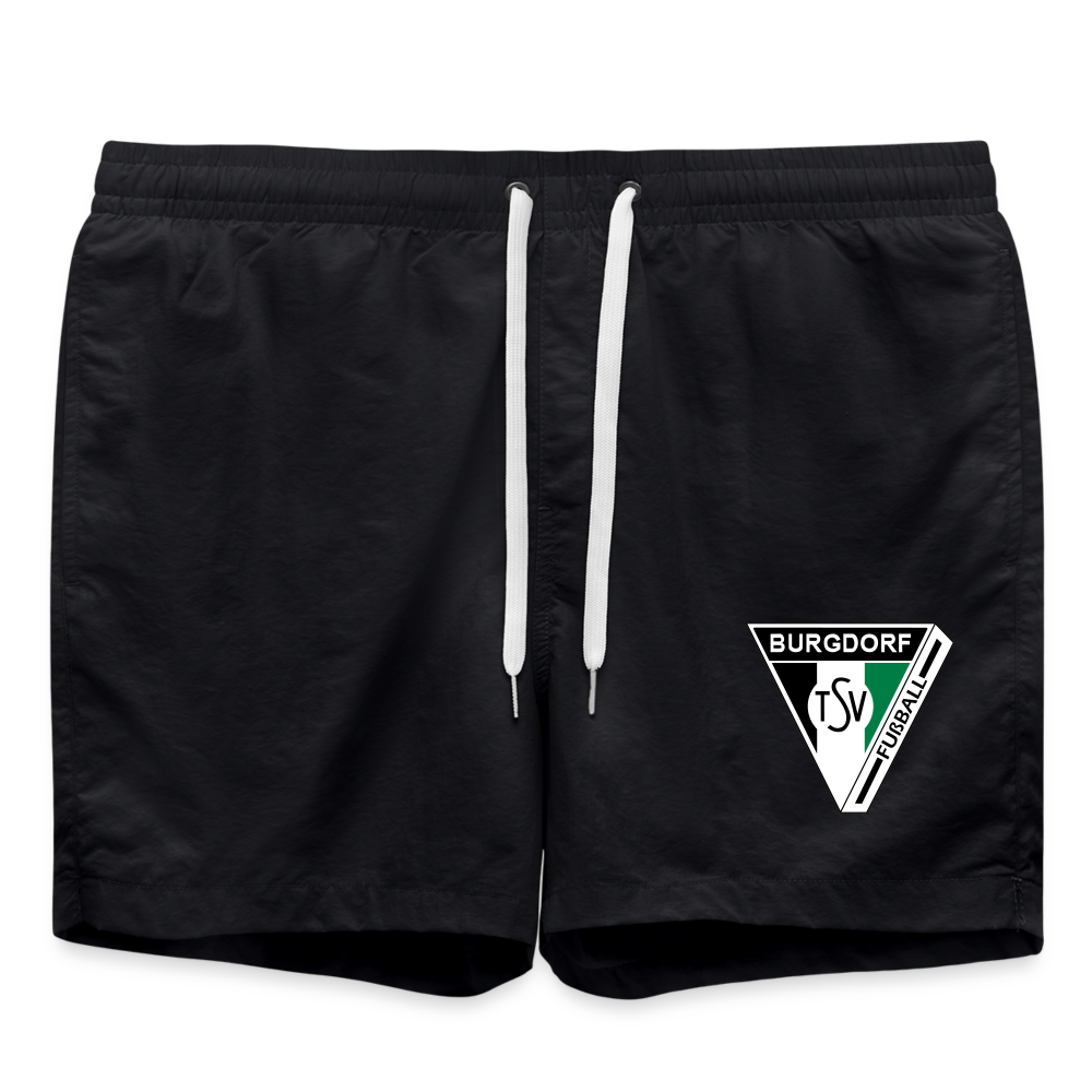 TSV Burgdorf Badeshorts Logo Flexdruck - Schwarz