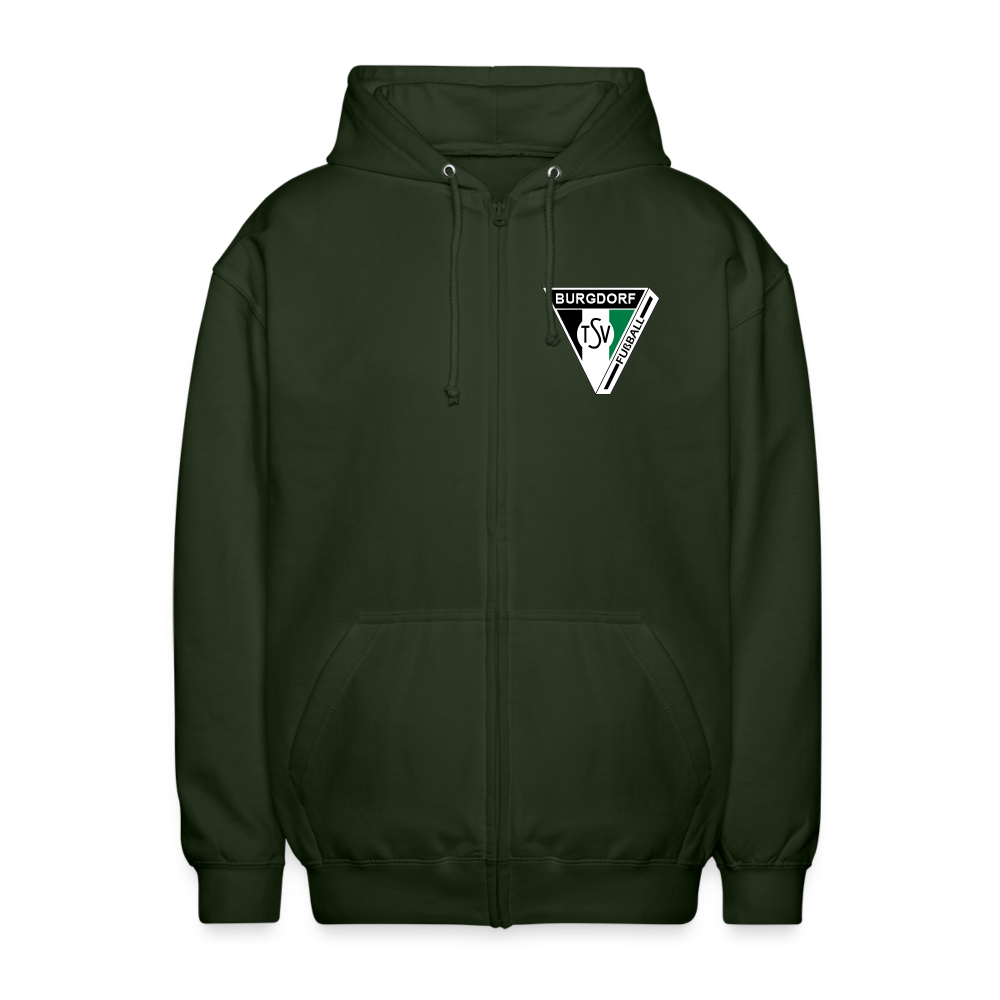 TSV Burgdorf Unisex Kapuzenjacke Logo Flexdruck - Forstgrün
