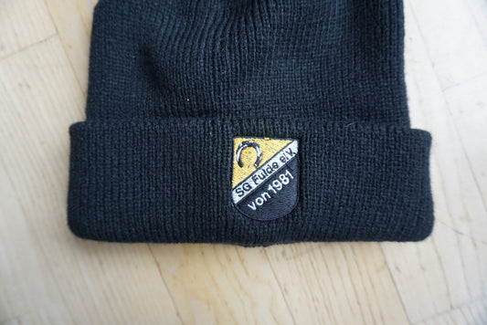 SG Fulde Junior Bio Baumwoll Bommel-Beanie mit gesticktem Logo