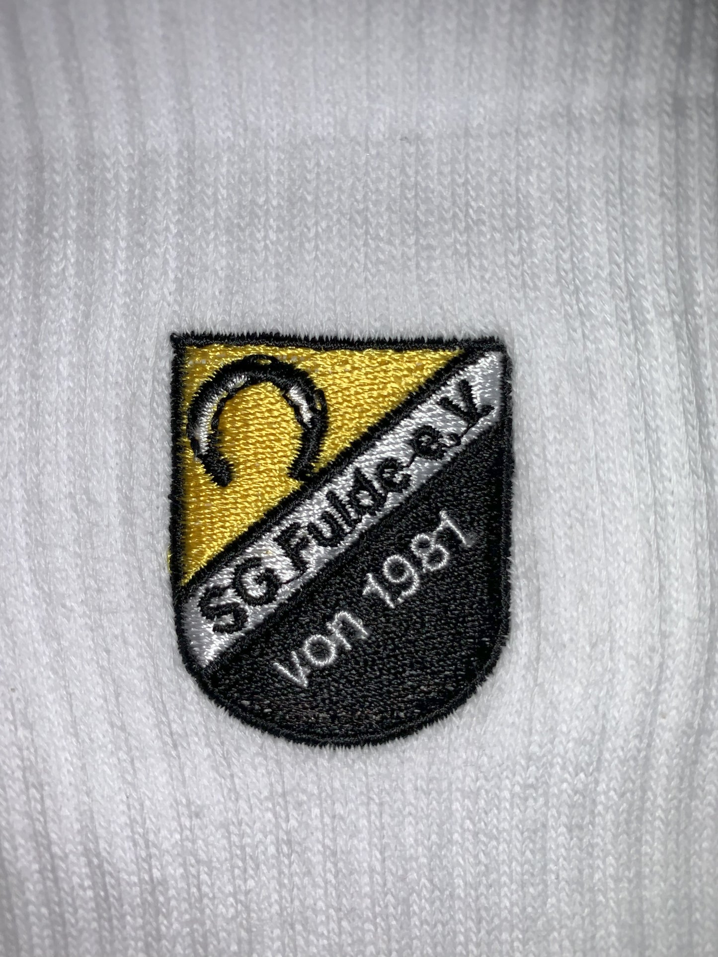SG Fulde Sportsocken weiß mit Stick-Logo
