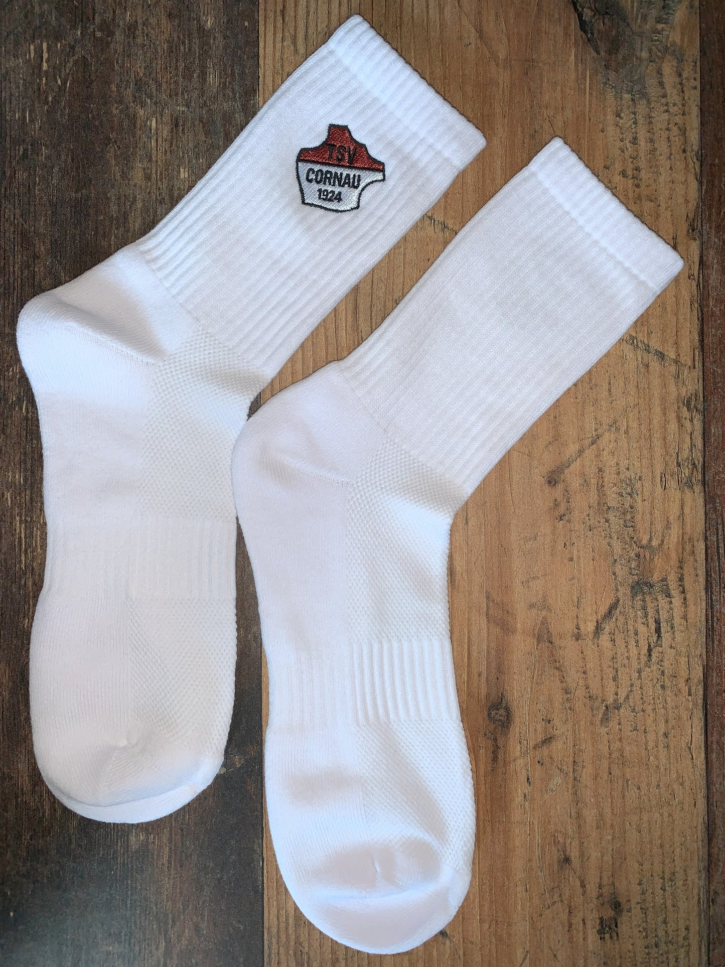 TSV Cornau Sportsocken weiß mit Stick-Logo