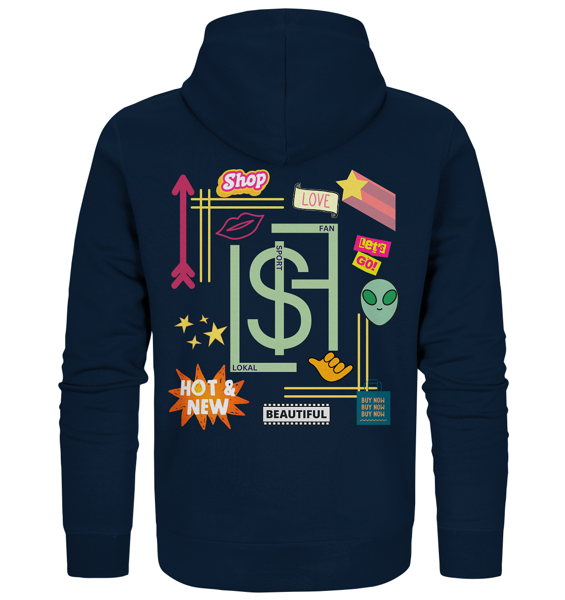 Lokalsportfan Sticker Bio Zipper