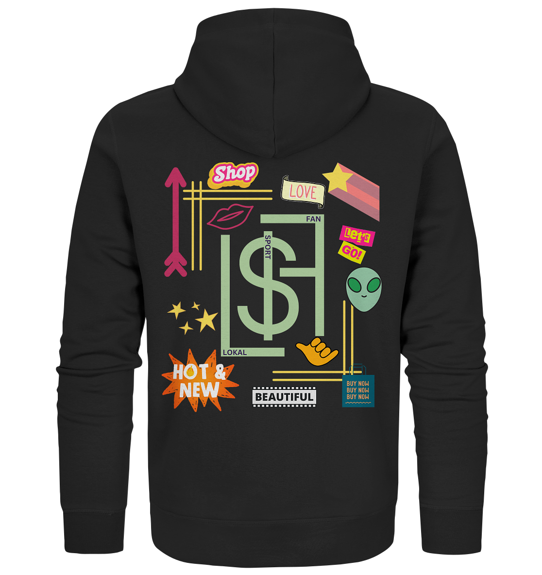 Lokalsportfan Sticker Bio Zipper