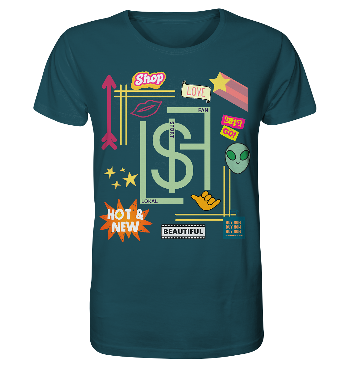 Lokalsportfan Sticker Bio Shirt