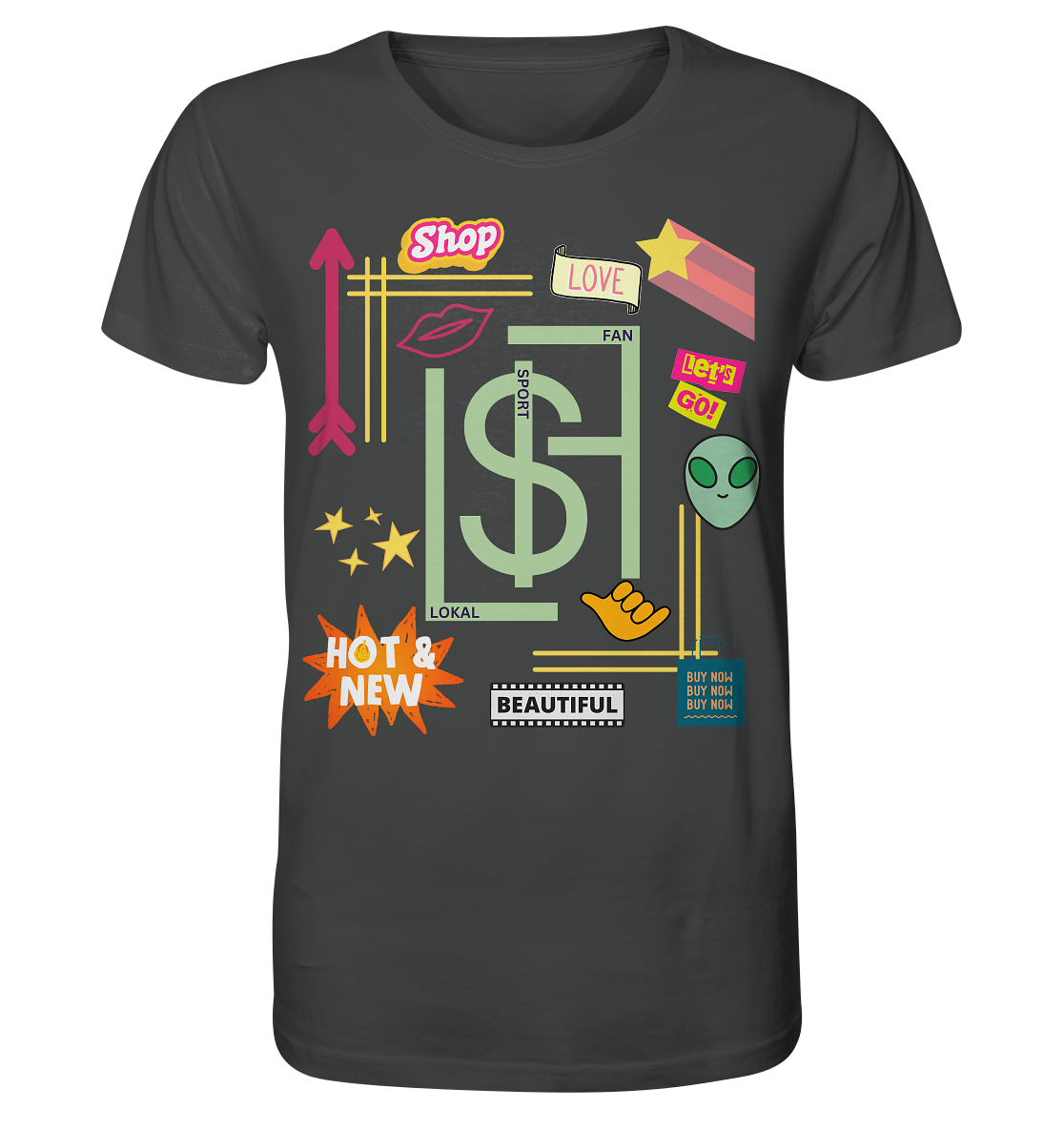 Lokalsportfan Sticker Bio Shirt
