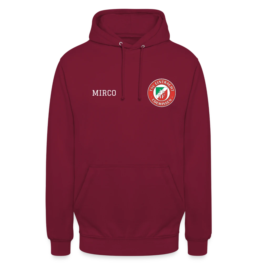 Hoodie TSV Eintracht Edemissen personalisiert (z.B. Name, Initialen, Team)