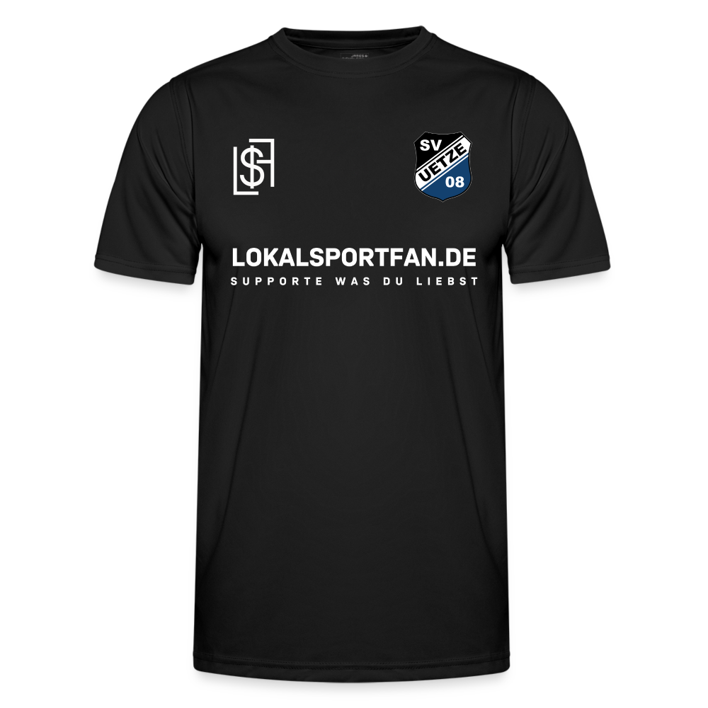 Trainingsshirt - Aufwärmshirt - Funktions-Shirt - Schwarz