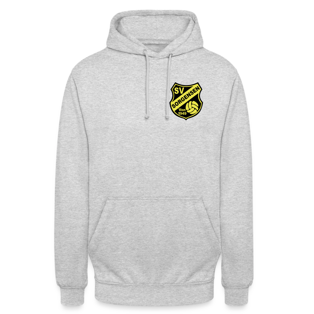 SV Sorgensen Unisex Hoodie Logo flex - Hellgrau meliert